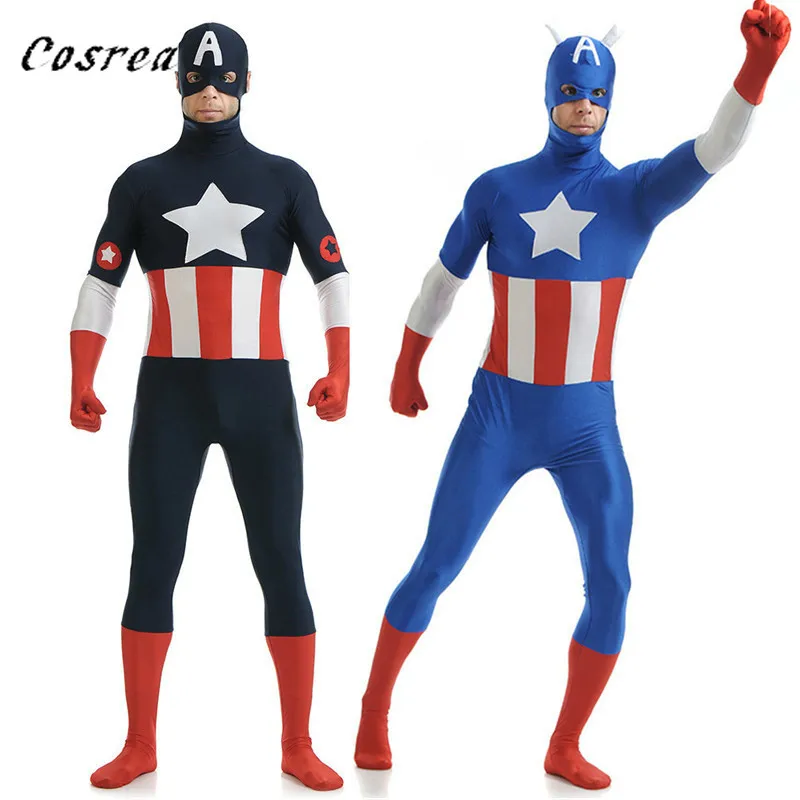 

Movie Captain America Cosplay Costume Mask Suit Civil War The Avengers Superhero Halloween Party Costumes for Men Adult kids