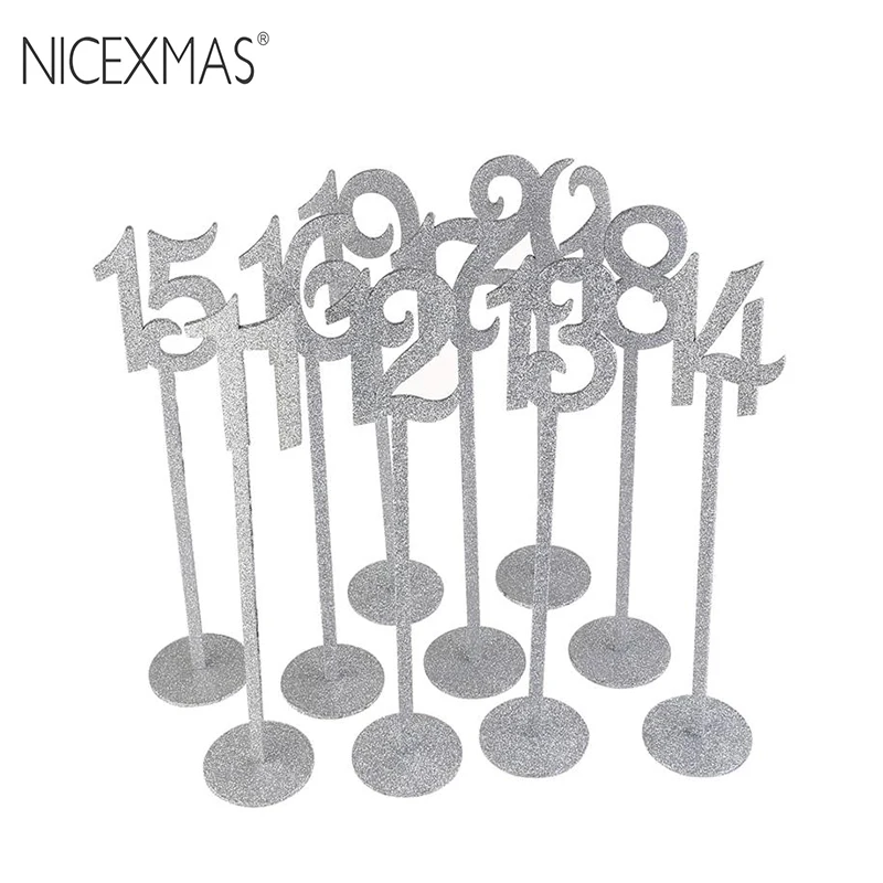 

NICEXMAS 20pcs 1 To 20 Wooden Table Numbers Wedding Table Number Holder Party Table Number Tag Stand Wedding Table Decoration