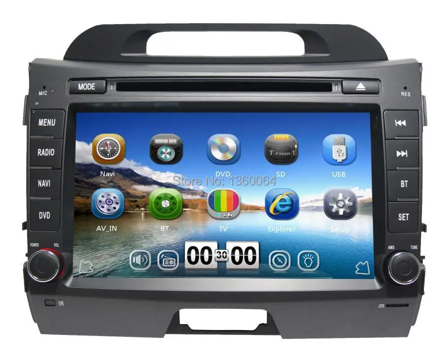 Clearance 8" Car DVD Player for KIA Sportage 2011 2012 2013 2014 2015 Car Multimedia GPS Navigation Bluetooth,Radio,Stereo,Gift camera 1