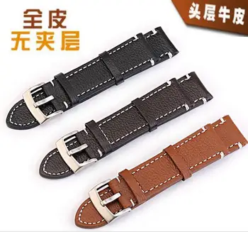 

18mm 20mm 22mm Cowhide Pure Leather Strap Genuine Men's Leather Quick Release Spring Rod Strap Replacemen