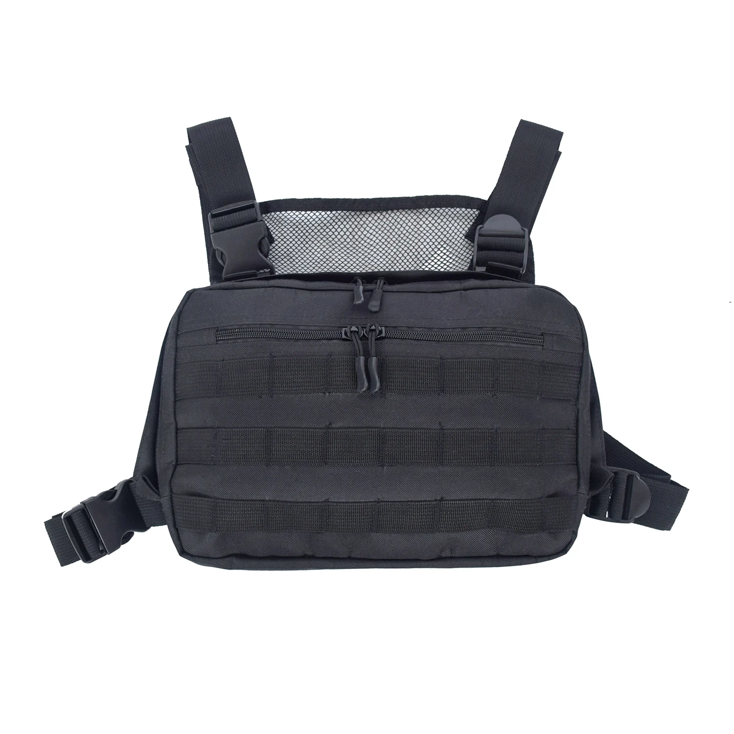 Черная Мужская нагрудная сумка, регулируемая тактическая сумка в стиле хип-хоп, уличная сумка, высокопрочная оксфордская Функциональная сумка Kanye West, поясная сумка 505 - Цвет: Черный