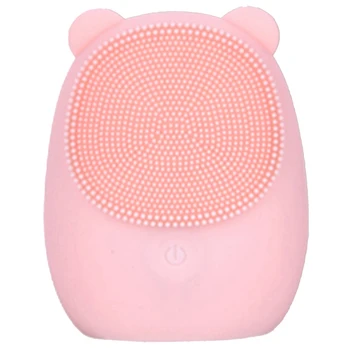 

Facial Cleansing Brush Silicone Electric Facial Brush Skin Cleanser Deep Cleansing Makeup Residue Bear Face Brush For Washing