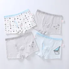 Нижнее белье для мальчиков с героями мультфильмов; Детские хлопковые трусы; трусы-боксеры для мальчиков-подростков; мягкие трусы для мальчиков; повседневные детские трусы для От 2 до 12 лет