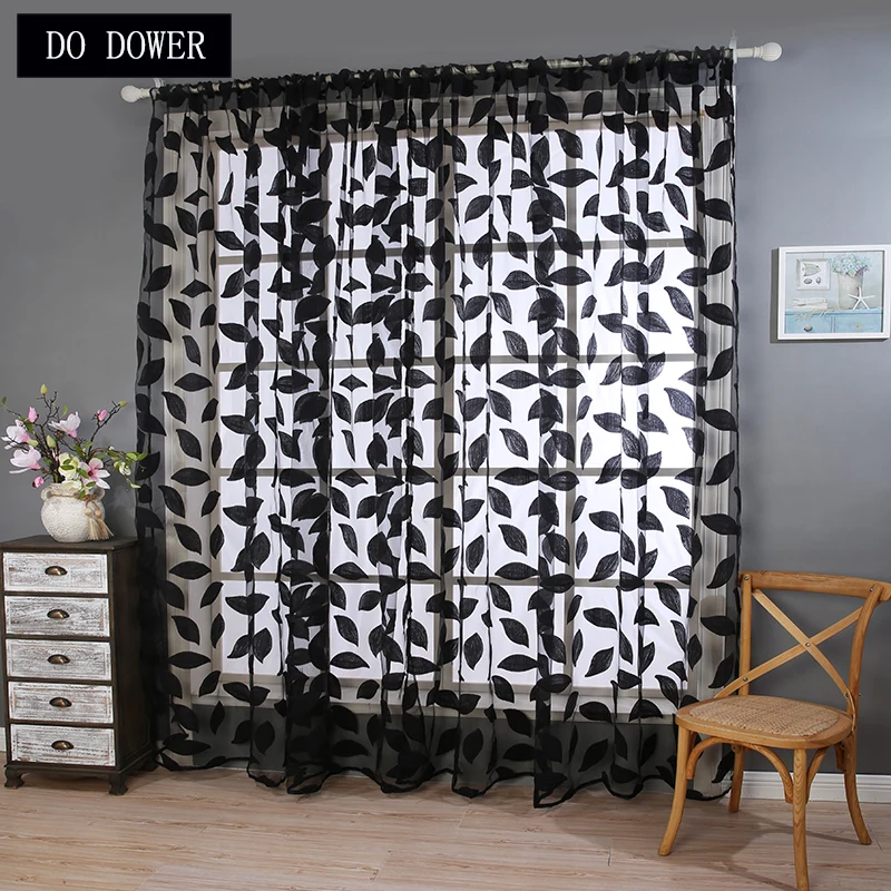 Cortinas europeas panel flor hoja Valance cortina ventana criba personalizar productos acabados ventana tratamiento transparente negro Cortinas europeas panel flor hoja Valance cortina ventana criba personalizar productos acabados ventana tratamiento transparente negro