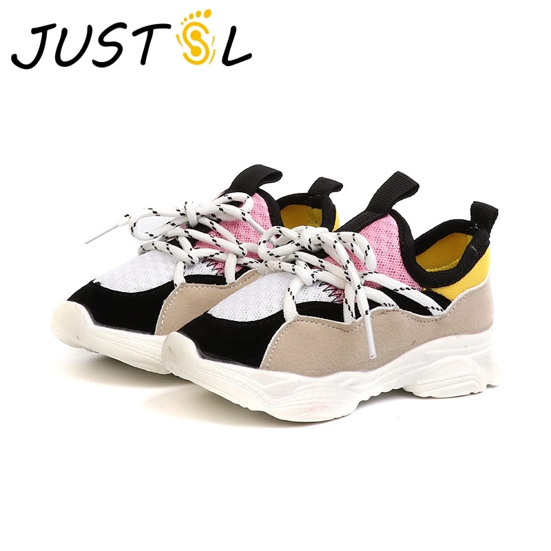 2018 الخريف جديد الفتيان الفتيات شبكة احذية الجري الأطفال الرياضية البرية أحذية تنفس الأزياء أحذية رياضية للأطفال حجم 21- 30