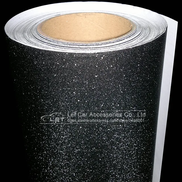 Car Styling black Glitter Diamond Shiny Vinyl Films Wrap For Car Body
