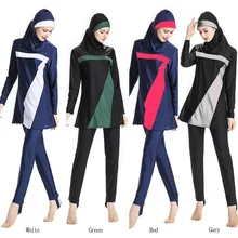 Хиджаб купальник бикини мусульманский купальный костюм с шапкой лоскутный купальник пляжная одежда для женщин мусульманский 6xl консервативный полный Чехол 6,8