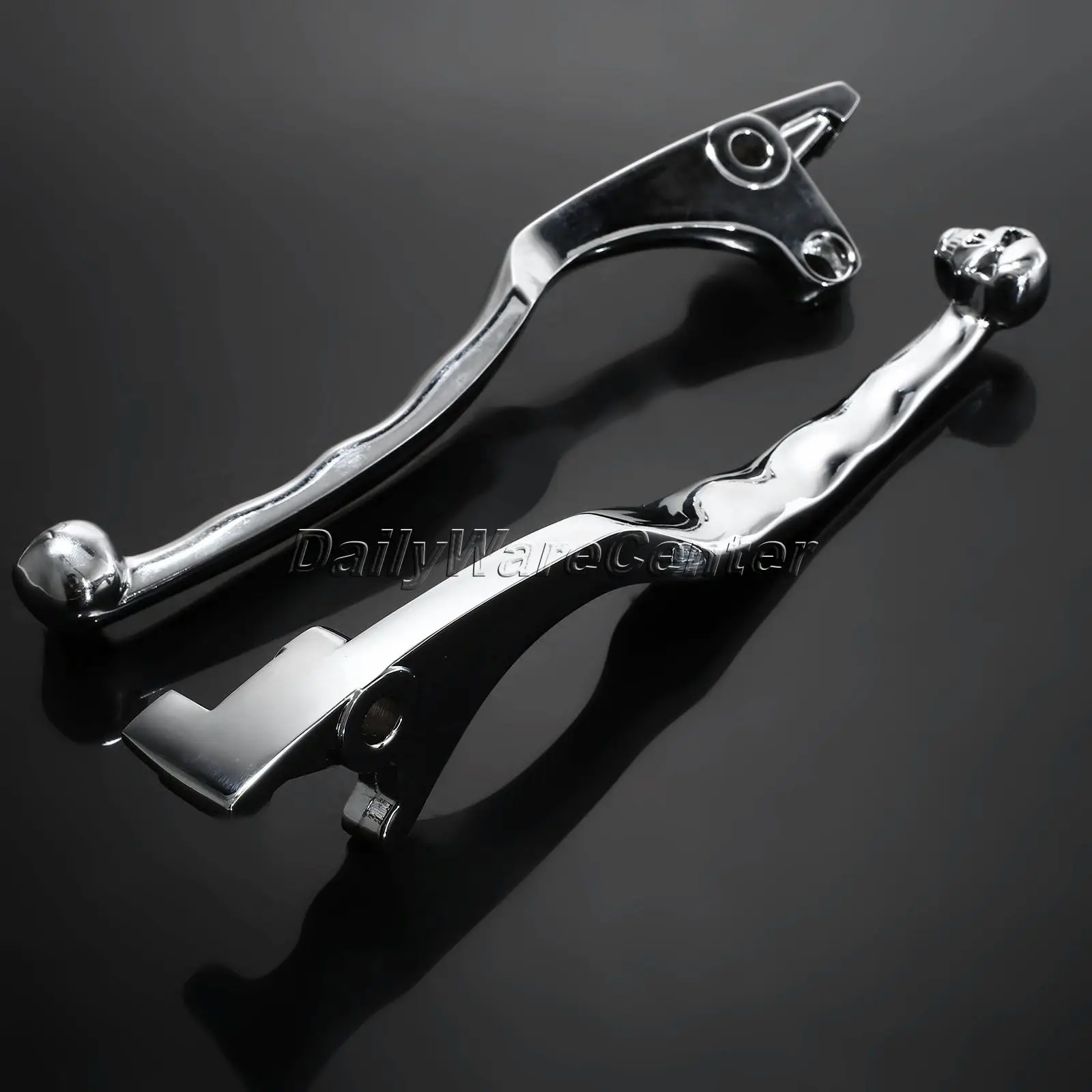 

Motorcycle Brake Hand Levers Chrome Aluminum Skull Clutch for Kawasaki Vulcan 1500 1987-2010 Vulcan 1600 2003-2010 All Models