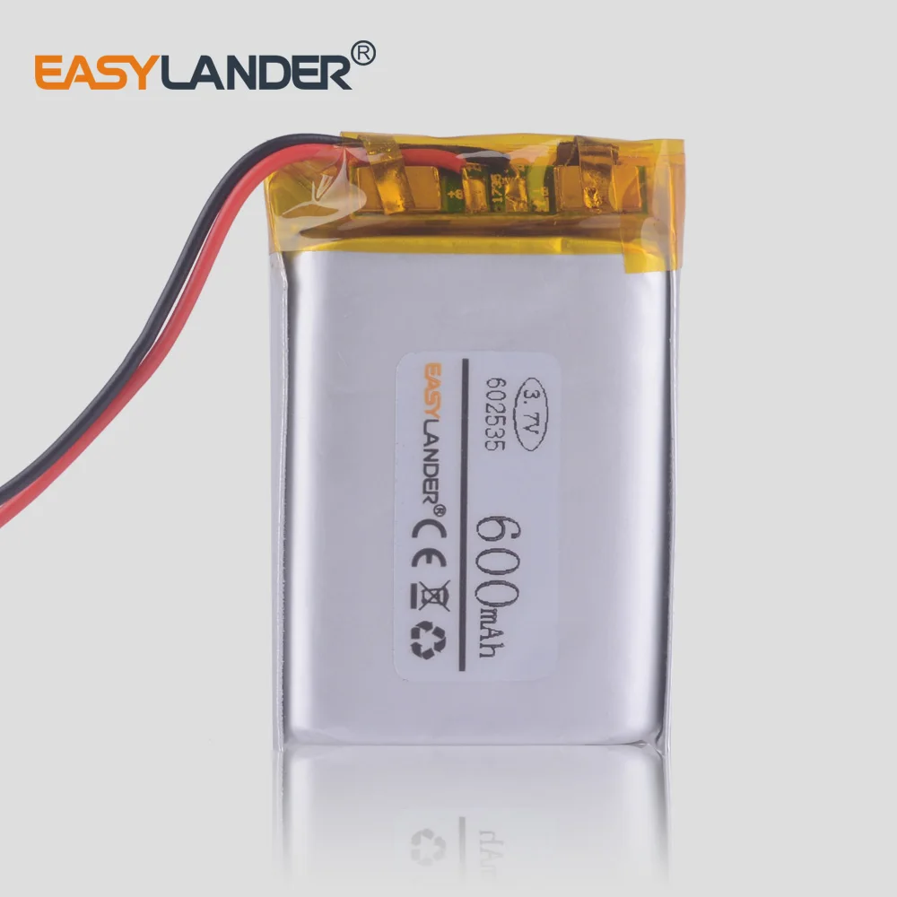 602535 600 mah 3.7V lithium ion polymer battery for headphone s460