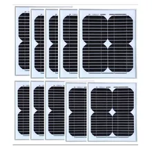 Солнечные панели 12 в 100 Вт Zonnepaneel 12 вольт 10 Вт 10 шт. система на солнечной батарее для дома зарядное устройство солнечная система освещения Caravan автомобильный лагерь