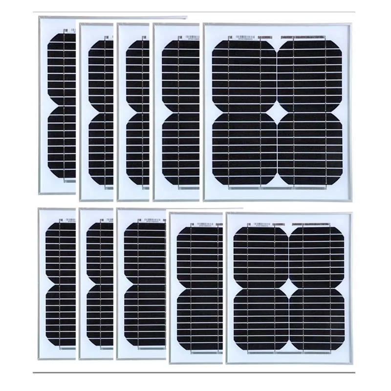 US $399.99 Solar Panels 12v 100w Zonnepaneel 12 volt 10 Watt 10Pcs Solar Home System Battery Charger Solar Lighting System Caravan Car Camp