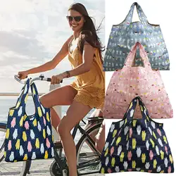 Новый Для Женщин Складные Shopper сумка хозяйственная сумка женская многоразовый мешок многоразовые экосумки