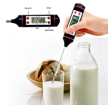 

Probe Type Kitchen Food Thermometer Electronic Digital Milk Thermometer Portable Meat BBQ Temperature Gauge Free Shipping