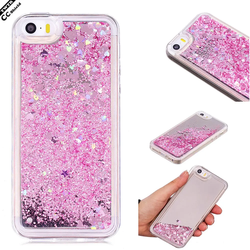 

Fitted Case For Apple iPhone 5 IPhone5 Bumper Quicksand Case Mobile Phone Silikon Cover For I Phone5 Phone 5 Mirror Coque Cases