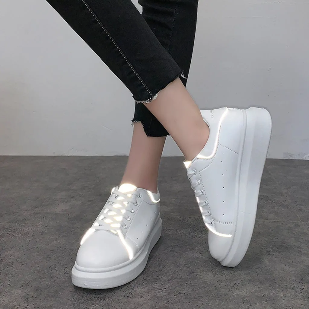 

Summer Buckle SandalsWomen Spring Summer White Shoes Reflective Thick Bottom Wild Muffin Shoes Drop Shipping Big Size 30