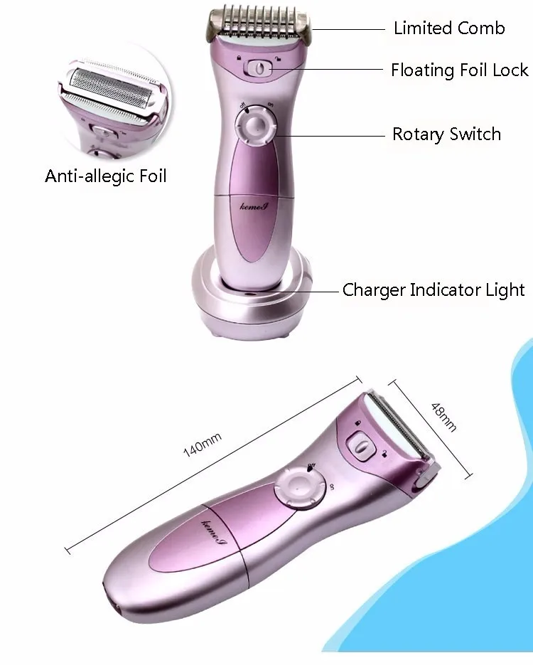 KEMEI эпилятор электрический эпилятор перезаряжаемый женский станок для бритья для женщин maquina depiladora feminina KM-200A
