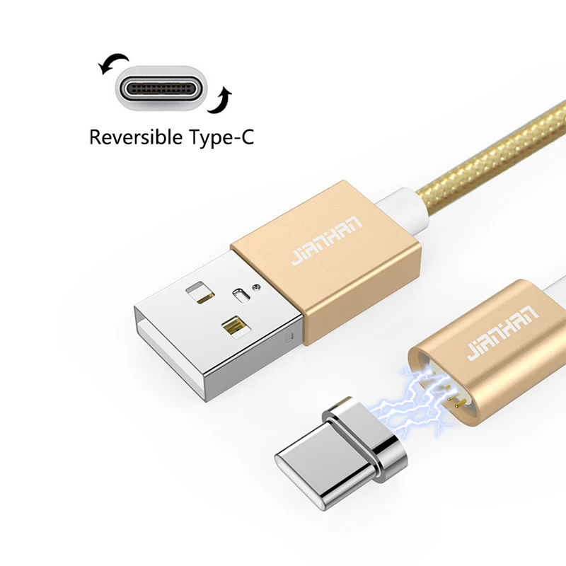 

USB C Magnetic 5V 2A Type C Charging Data Wire Charger cable LED Light for Samsung Galaxy S9 Pro + Xiaomi 5 Huawei Mobile phone