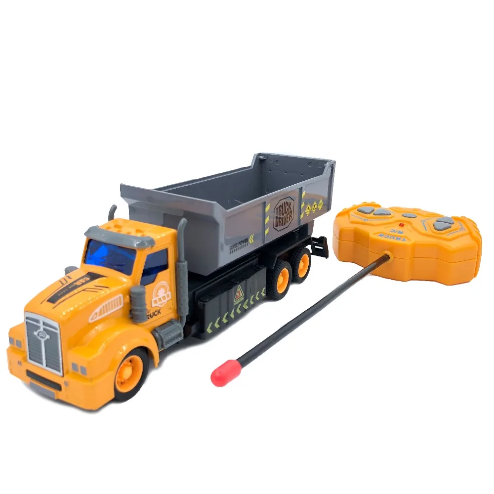 

Toys RC Rruck Excavator Transit Mixer 4 Channel Construction Vehicle Radio Remote Control Toys Alloy Cars Gift for Boys Kids
