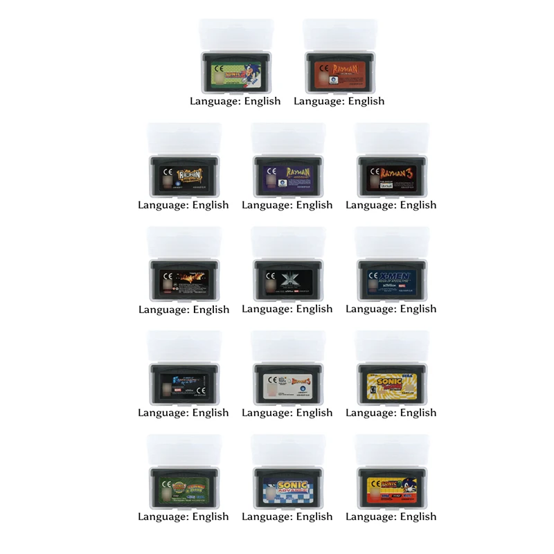 

32 Bit Video Game Cartridge Console Batmann Raymann Sonicc X-Menn Series US/EU Version English Language