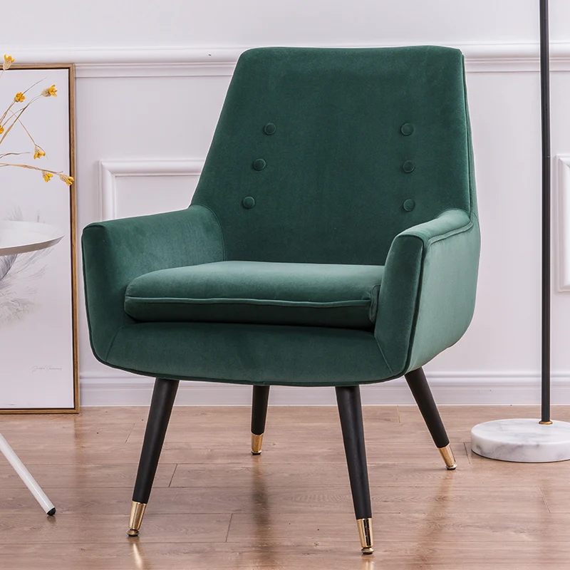 

Modern Nordic lazy sofa leisure by the back restaurant dining chair Nordic home computer bedroom study personality lazy chair