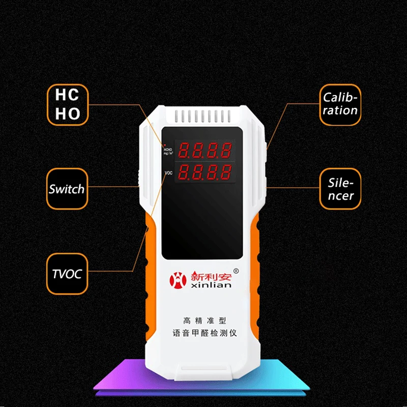 Monitor CO2 Misuratore Di Qualità Dell'Aria 5 In 1 - Rileva HCHO, TVOC, CO2, Temperatura E Umidità Con Display LCD Migliori Misuratori Qualità Dell'aria - Foto 7