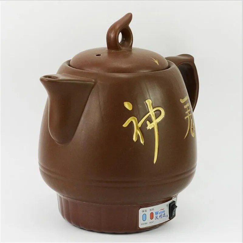 220V 4L Многофункциональный Керамика Электрический чайник Чай горшок воды чайник лекарственных препаратов традиционной китайской медицины Decocting горшок