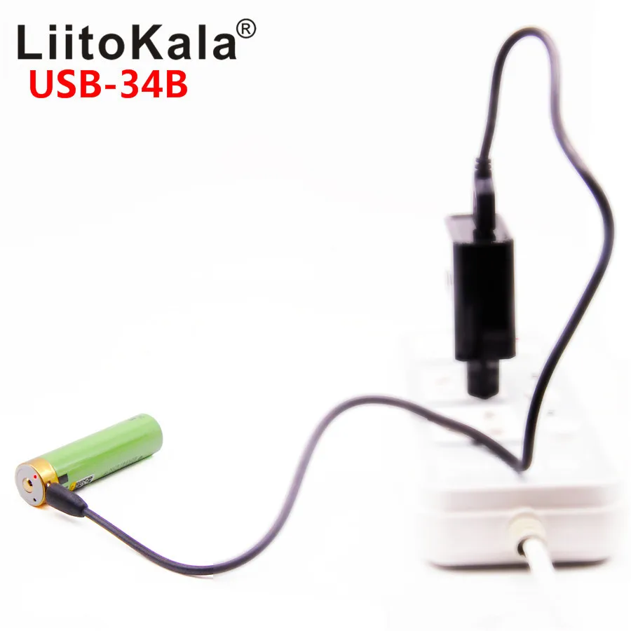 LiitoKala для Panasonic USB-34B 3,7 в 18650 3400 мАч литий-ионная USB аккумуляторная батарея с Светодиодный индикатор светильник DC-зарядка