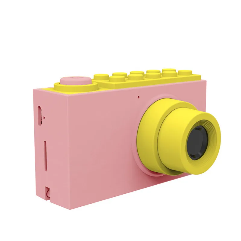 8.0MP Мини цифровой Камера 2 дюймов с милым рисунком Камера игрушки для детей, подарок на день рождения 1080P игрушки малыша Камера - Цвет: Pink