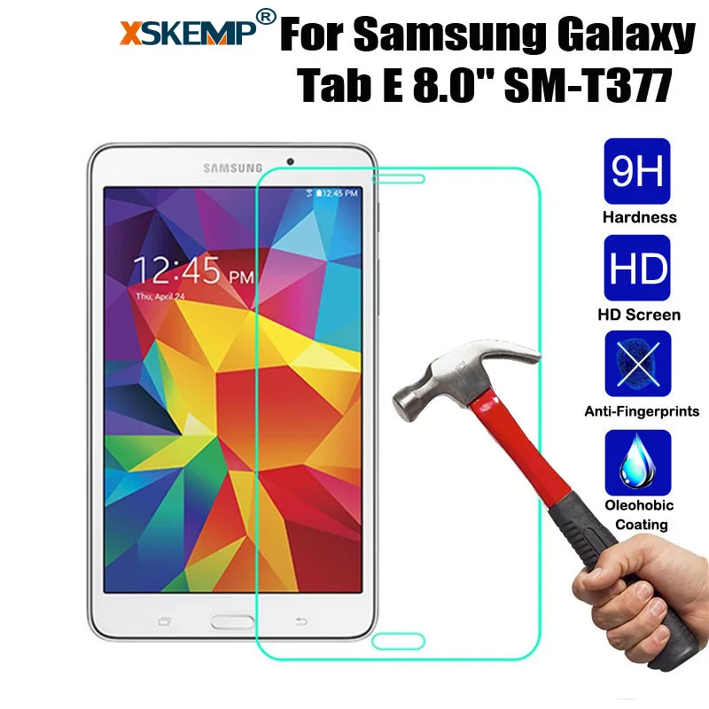 XSKEMP 9 H Настоящее закаленное Стекло для samsung Galaxy Tab E 8 0 T377 T375 анти-shatter ультра тонкий