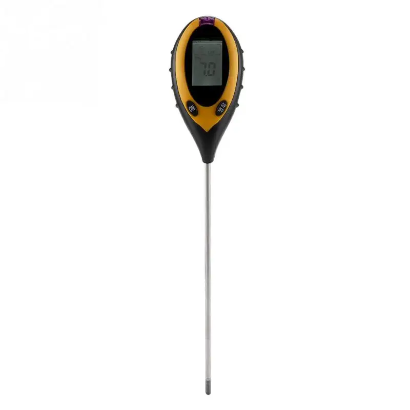4 In 1 LCD Moisture Temperature Sunlight PH Tester Meter Soil Temperature Soil Meter Measurement Tools New Arrival