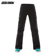 Gsou Snow новые горнолыжные брюки Женские ветрозащитные водонепроницаемые и теплые лыжные штаны лыжные женские костюмы