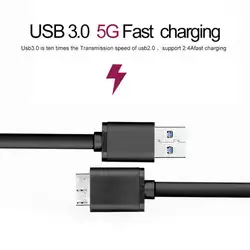 USB 3,0 Тип Micro B USB3.0 синхронизации данных кабель для внешний жесткий диск HDD для samsung Galaxy S5/Note 3/Note Pro YH2