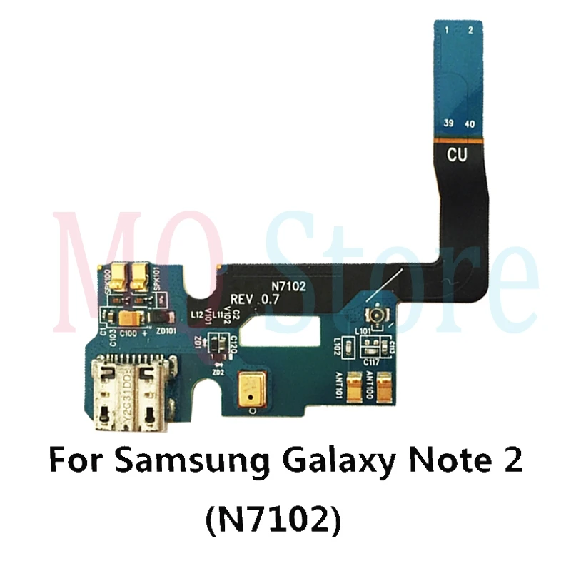 Для Samsung Galaxy Note 2 N7100 N7102 N7105 usb разъем для зарядки док станция гибкий кабель с