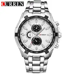 Новый Reloj Hombre CURREN 8023 бренд Простые Модные повседневное бизнес часы для мужчин Дата водостойкие кварцевые s часы masculino