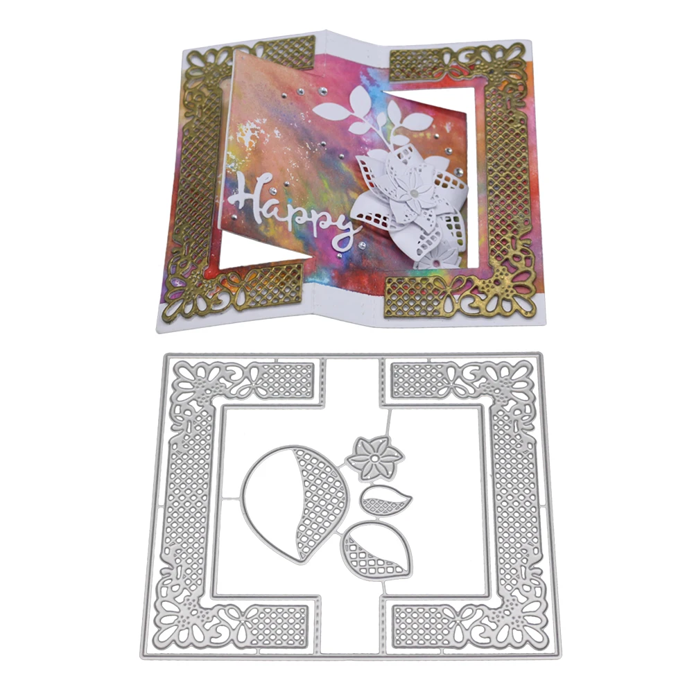 

New background Frame Metal Cutting Dies Stencils for DIY Scrapbooking/photo album Decorative Embossing DIY Paper Cards craft