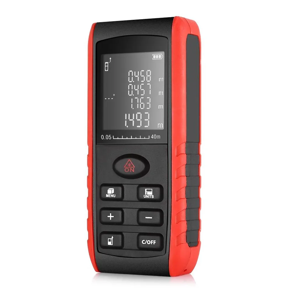 Handheld Laser Rangefinder Digital Laser Distance Meter Area Volume Tester Level Practractor Angle Indication 40m 60m 80m 100m Handheld Laser Rangefinder Digital Laser Distance Meter Area Volume Tester Level Practractor Angle Indication 40m 60m 80m 100m