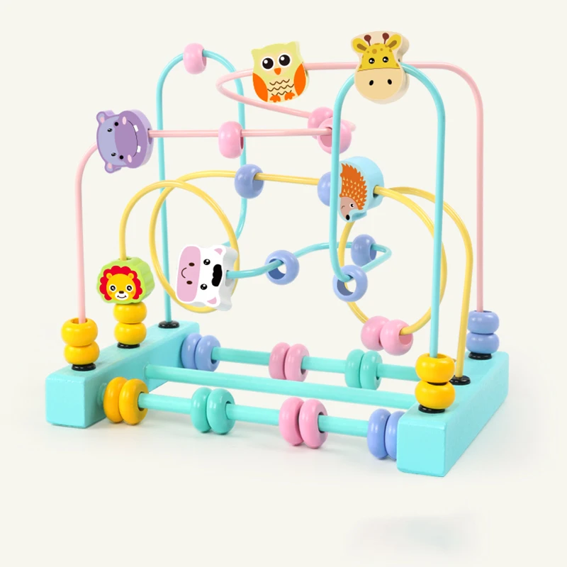 Детские деревянные Обучающие игрушки Монтессори для детей, кружочки вокруг бисера, математические игрушки для детей, развивающие обучающие игры, обучающие средства