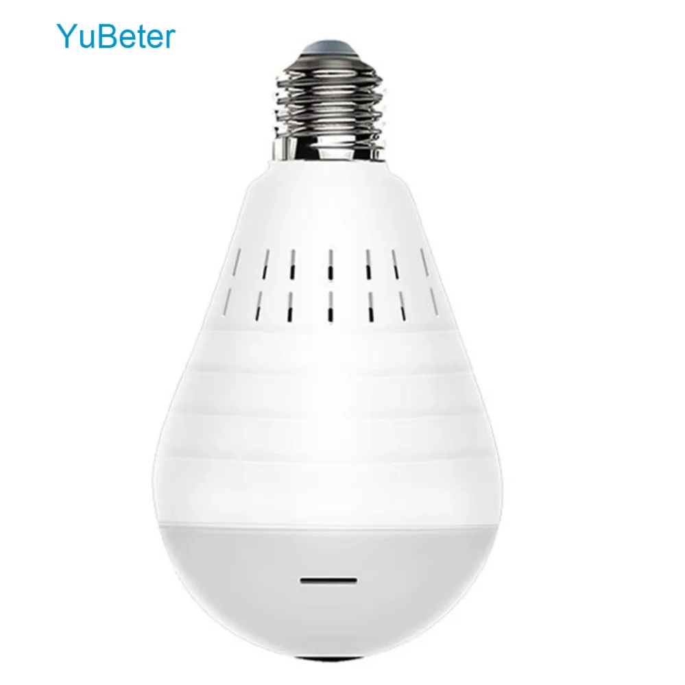 

YuBeter Camera Bulb Wireless IP Wifi Fisheye Panoramic Camera CCTV Home Security Video Surveillance Night Vision Two Way Audio