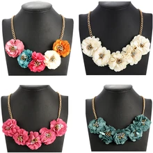 Модное Макси-ожерелье с золотой коробкой, цепочка для женщин, массивное ожерелье с подвеской, цветочное ожерелье для женщин, летнее ювелирное изделие