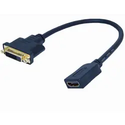 Новый HDMI к DVI-D 24 + 1 Video Converter Кабель-адаптер F/F Женский для ПК hdtv-монитор # DYDC0134