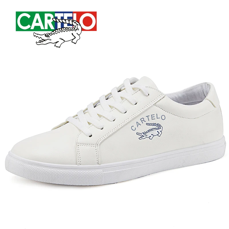 CARTELO/Мужская обувь; дышащая низкая обувь; маленькие белые туфли; спортивная обувь с завязками; мужская обувь - Цвет: Белый
