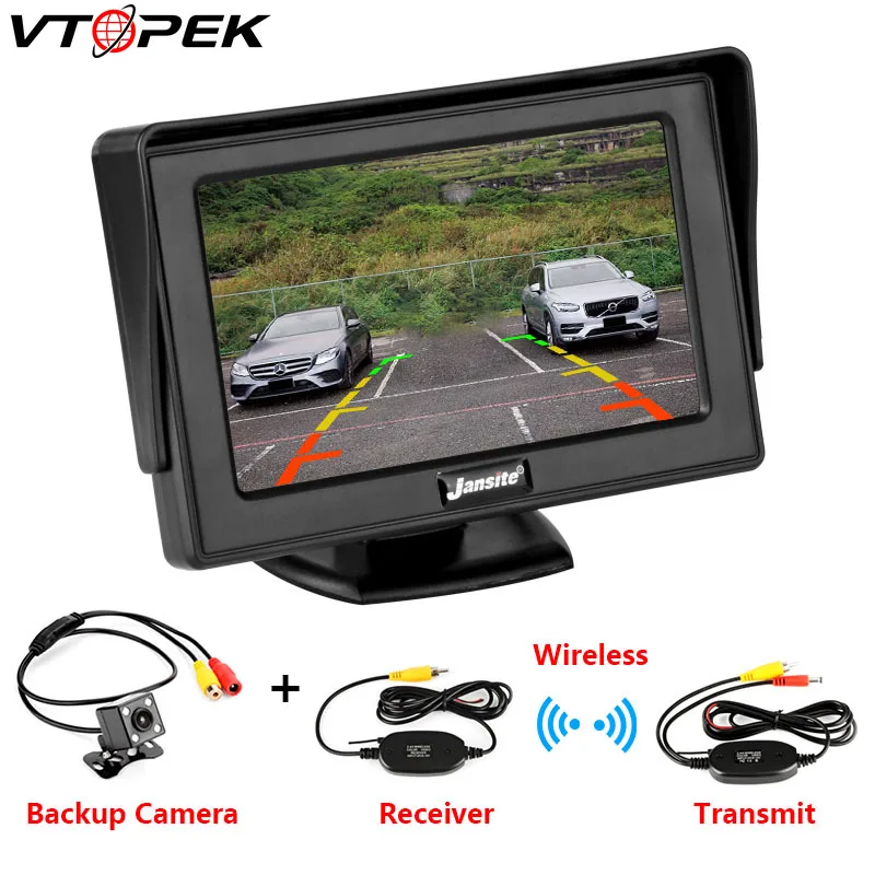 Автомобильный монитор 4 3 &quotэкран для камеры заднего вида TFT LCD дисплей HD цифровой