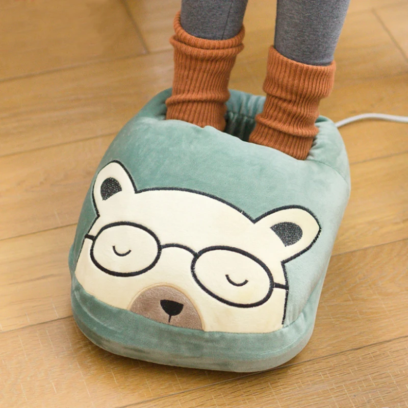 Portable Electric Feet Warm Heating Handy Heater Cotton Foot Shoes Electrique Warmer  For Winter Home Office (10)