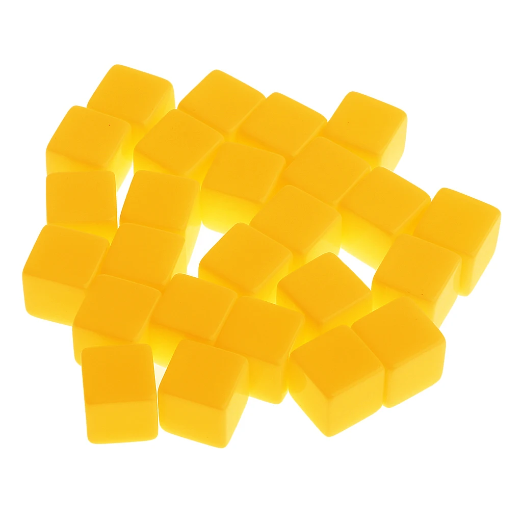 MagiDeal 125Pcs/Pack 12mm Opaque Six Sided D6 Dice Set Blank for Dungeons and Dragons D&D MTG TRPG Players Toys