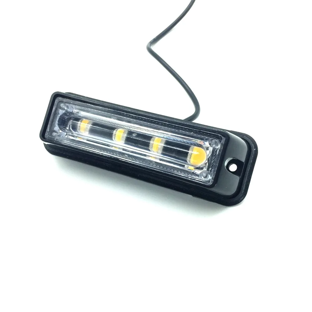 4 LED Водонепроницаемый аварийный стробоскоп для автомобиля маячок сигнальная