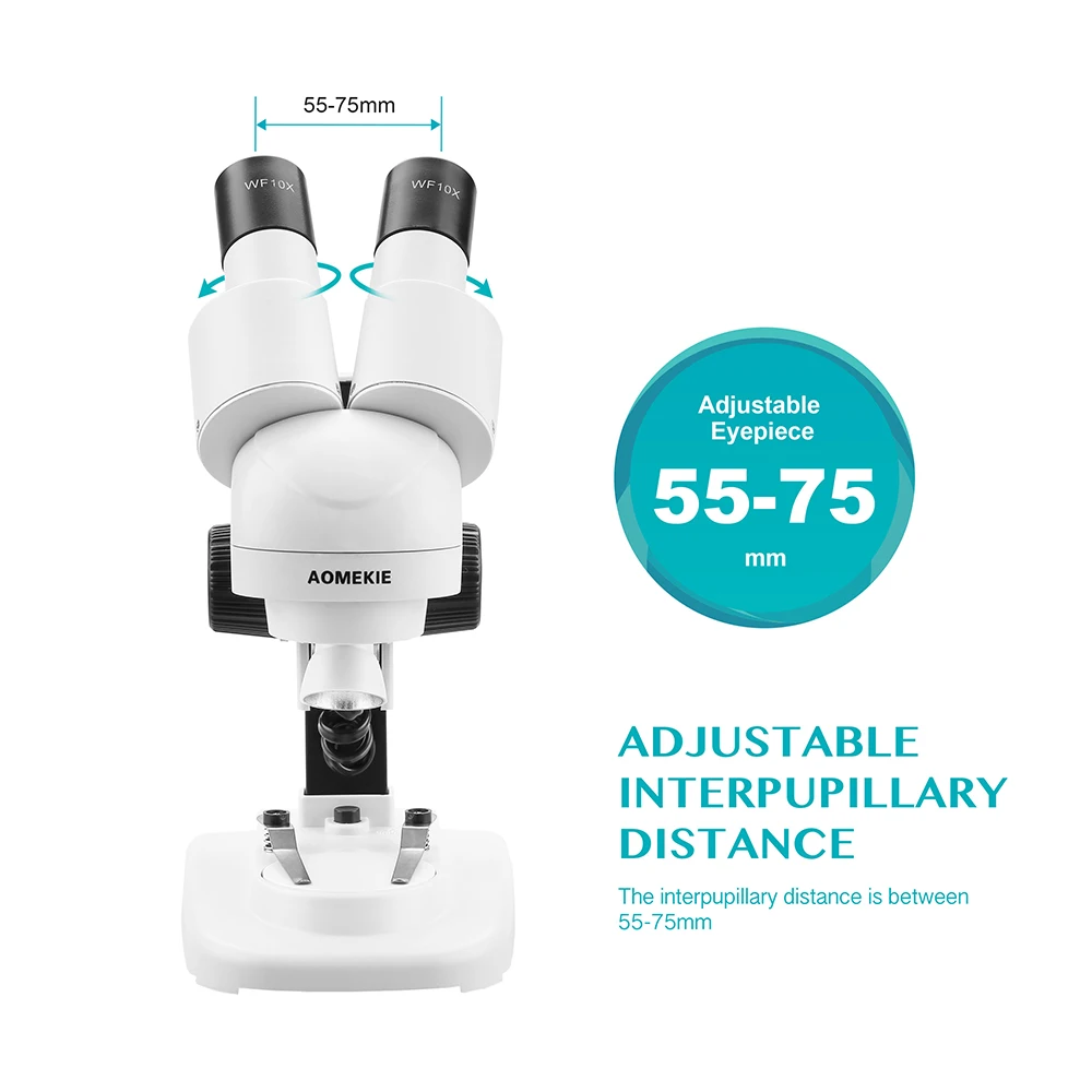 Aomekie-microscópio estéreo binocular, dispositivo com visão hd,