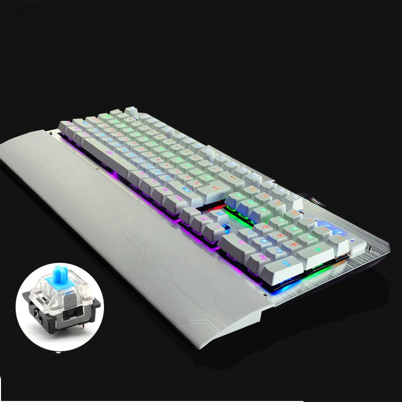 Ruyi Bird K-26 Eight Backlight Model Mechanical Gaming Keyboard Blue/Black Switches104 Keys Wired USB Keyboard For E-sports