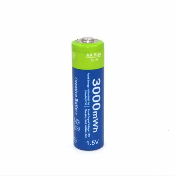 2 шт./лот Etinesan 3000mWh AA батарея + USB зарядное устройство литий полимерный ионная
