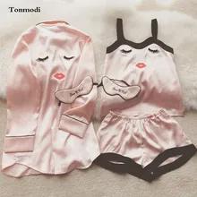 Шелковый сексуальный халат летний женский спагетти ремень пижамы женские Lounge шелковые халаты 3 Picecs/комплект пижамы