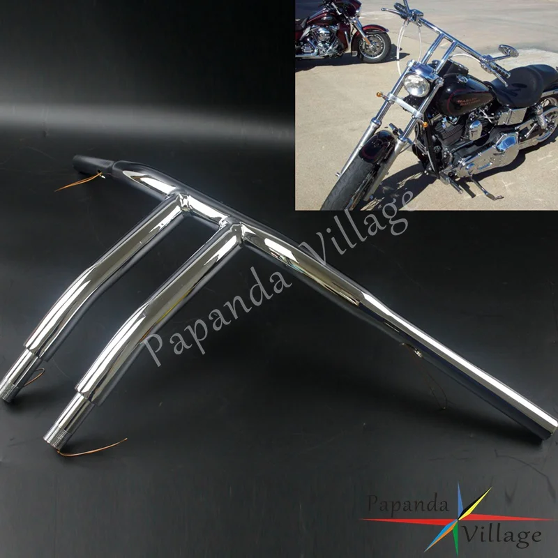 6/" 9.5/" 12/" Rise T-Bar Handlebar Drag Bar For Harley Sportster Dyna Street Bob